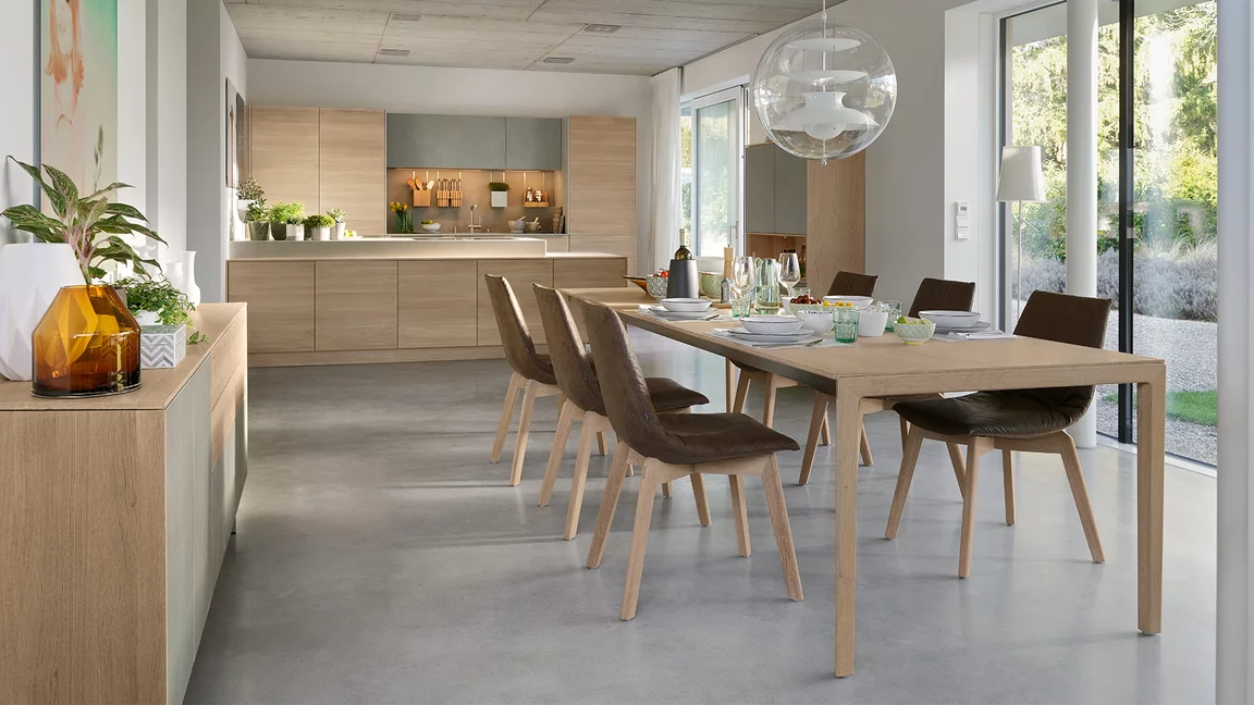 solid wood table in oak white oil with wooden base and chairs solid wood dining table with wooden base and lui dining chairs