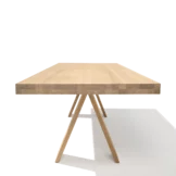 solid dining table with A-wood leg frame dining table tema solid in oak white oil and A-wood leg frame