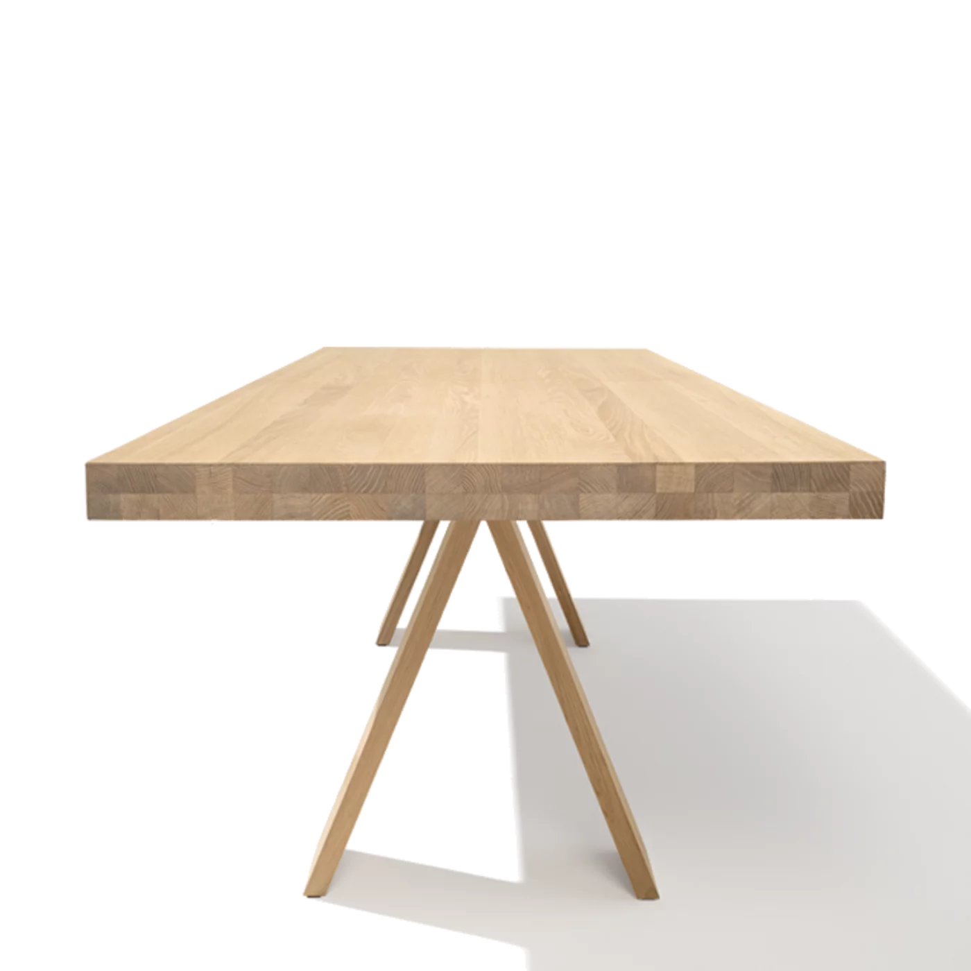 solid dining table with A-wood leg frame dining table tema solid in oak white oil and A-wood leg frame