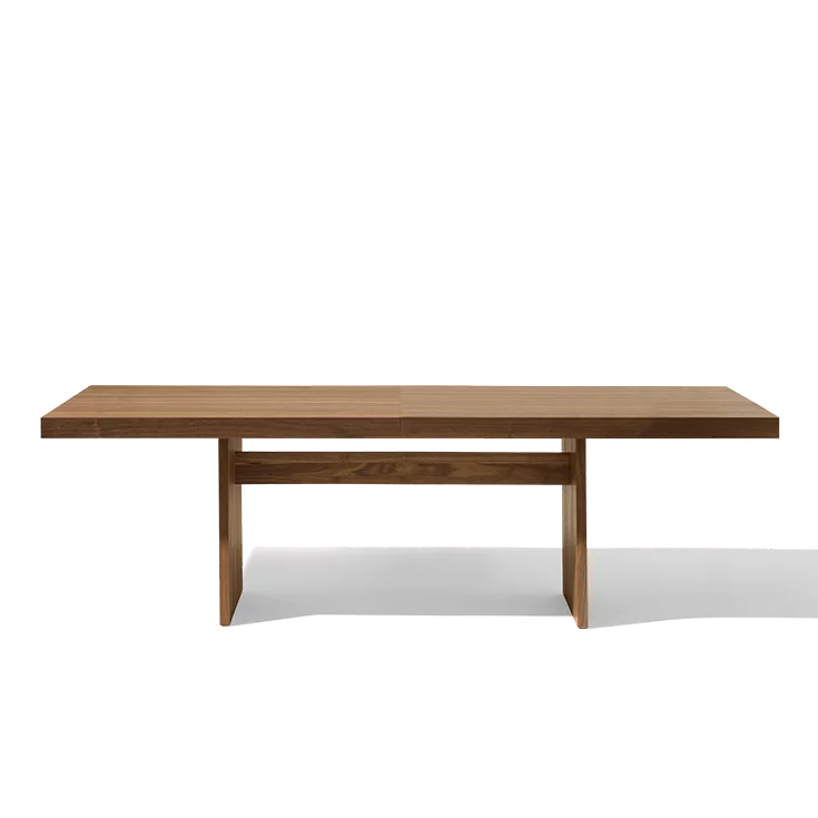 extendable dining table with solid wooden sides dining table tema extendable in walnut with solid wooden sides