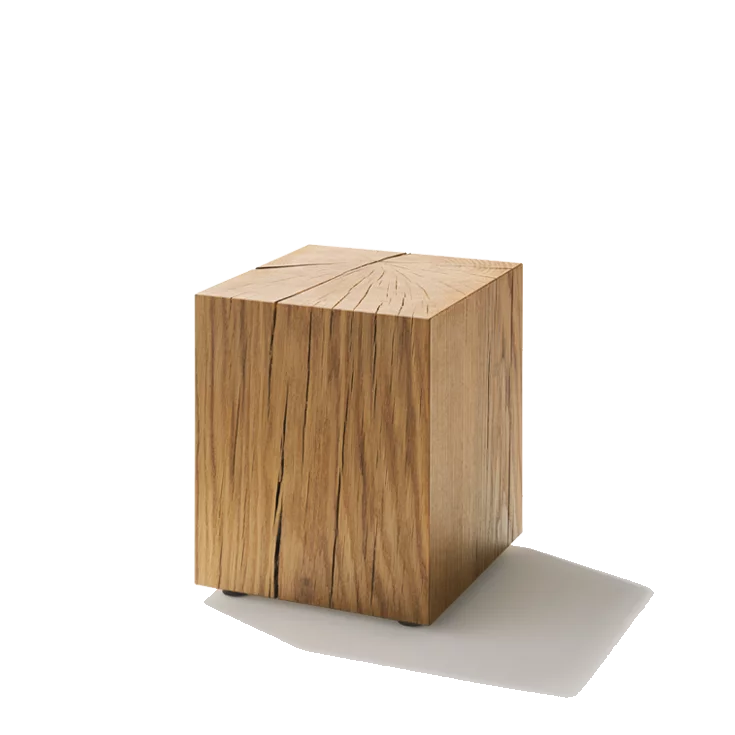 Beistelltisch Eichenblock natur Design-Beistelltisch Eichenblock natur