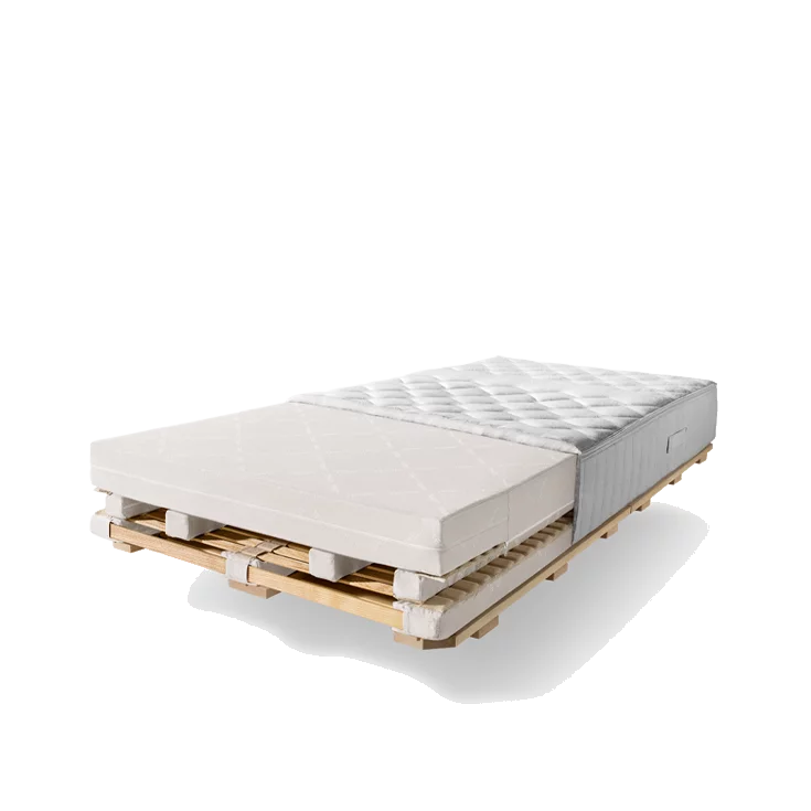 spring unit with mattresses and insert frame aos spring element in ash wood with mattresses and insert frame