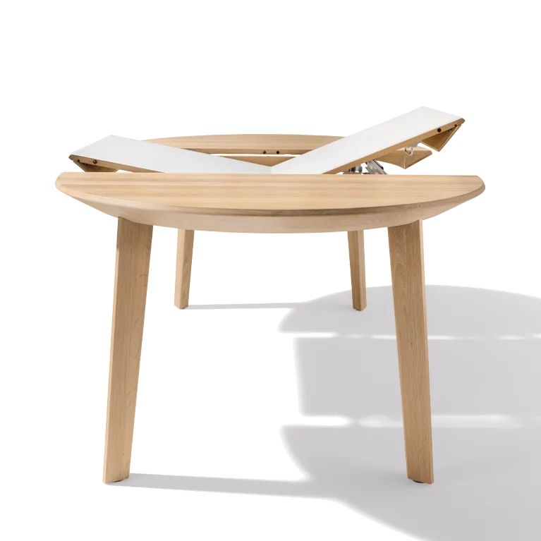 round extendable table in oak white oil miró extendable round dining table in oak white oil