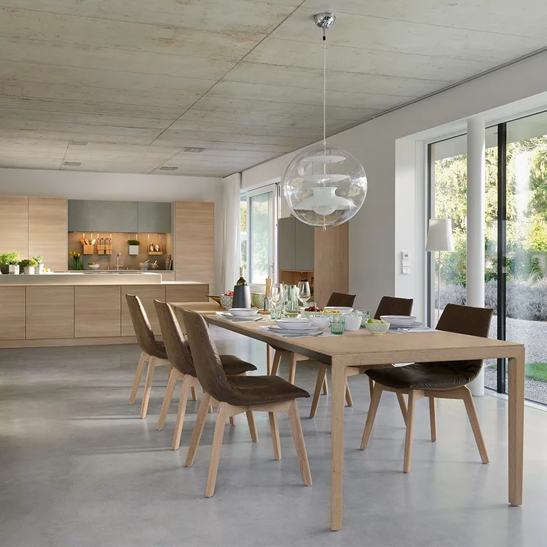 solid wood table in oak white oil with wooden base and chairs solid wood dining table with wooden base and lui dining chairs