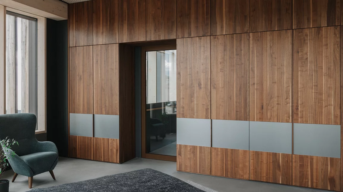 elegant hinged door wardrobe in walnut with coloured glass elegant valore hinge door wardrobe in solid walnut with coloured glass