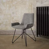 comfortable dining chair with wire frame comfortable lui plus dining chair with fabric seat shell and wire frame in matt black