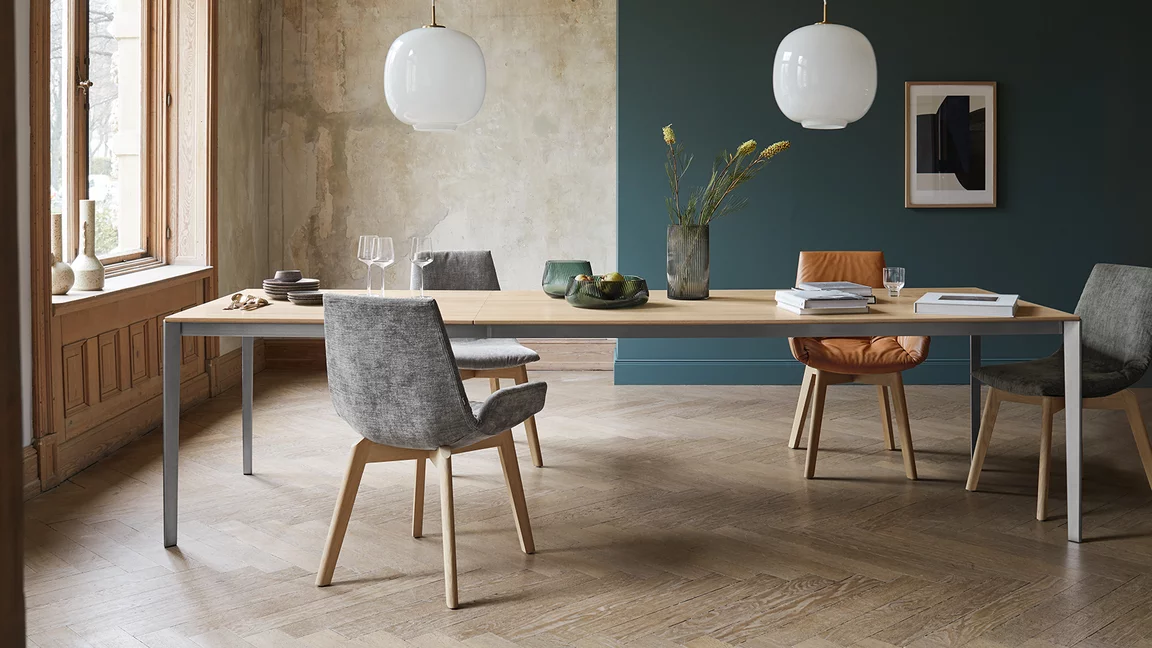 dining table chairs lui with different materials and colours lui chair family in fabric with wooden frame and dining table tak