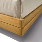 float bedside cabinet in wood with rounded corners float bedside cabinet in oak with rounded corners