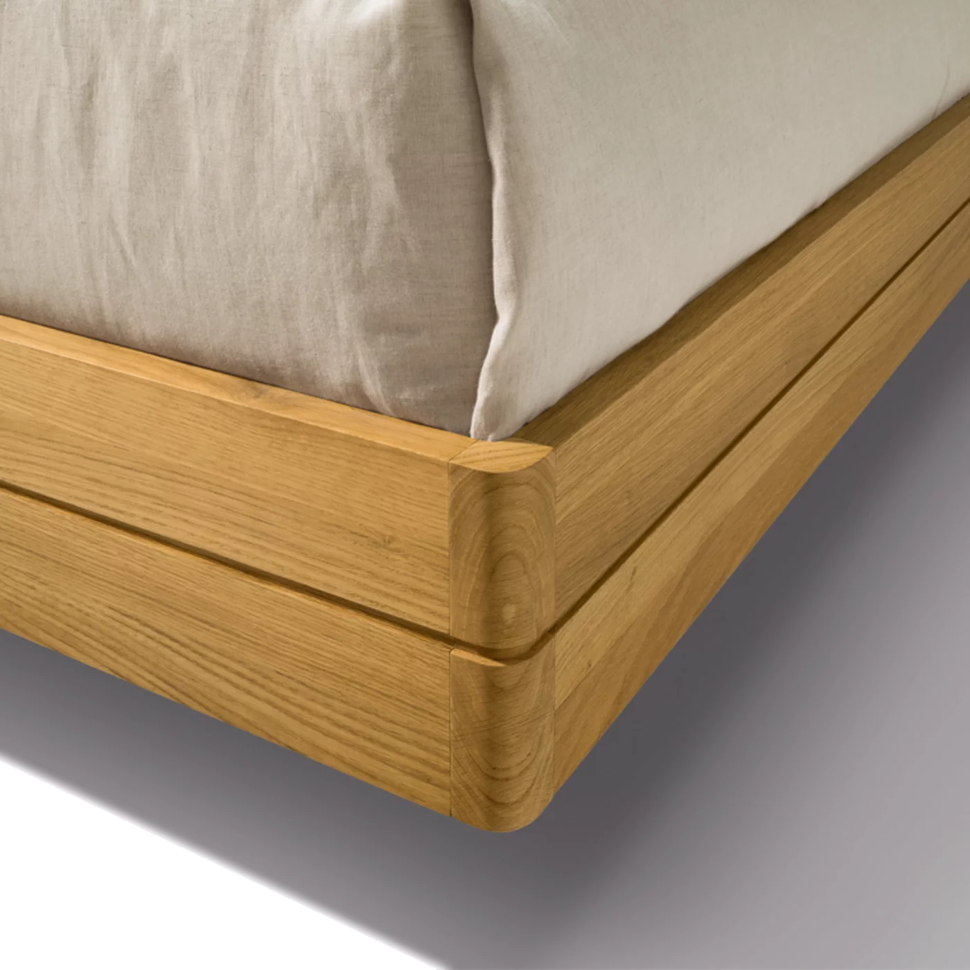 float bedside cabinet in wood with rounded corners float bedside cabinet in oak with rounded corners