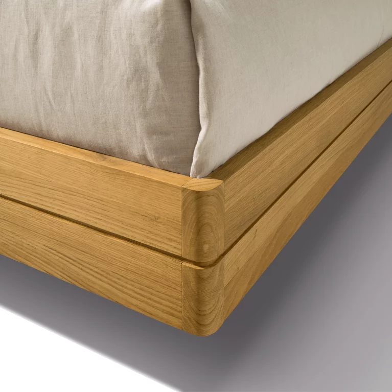 float bedside cabinet in wood with rounded corners float bedside cabinet in oak with rounded corners