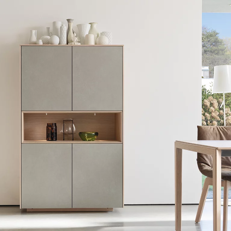 wall cabinet in oak white oil, combined with phedra ceramic elegant filigno wall cabinet made of solid wood oak white oil, combined with the elegant ceramic colour phedra
