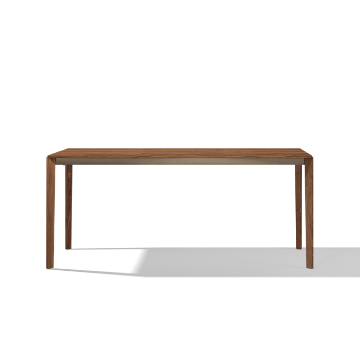 extendable table in walnut with wooden base frame tak extendable dining table in walnut with wooden leg frame