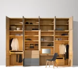 hinged door wardrobe made of solid wood to match the lui chair valore hinged door wardrobe illuminated in oak white oil with coloured glass anthracite matt matching the lui chair