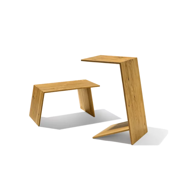 pratico tavolino sidekick in rovere selvatico, verticale o orizzontale